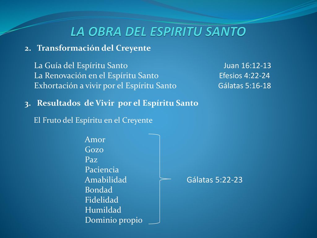 LA OBRA DEL ESPIRITU SANTO - ppt descargar