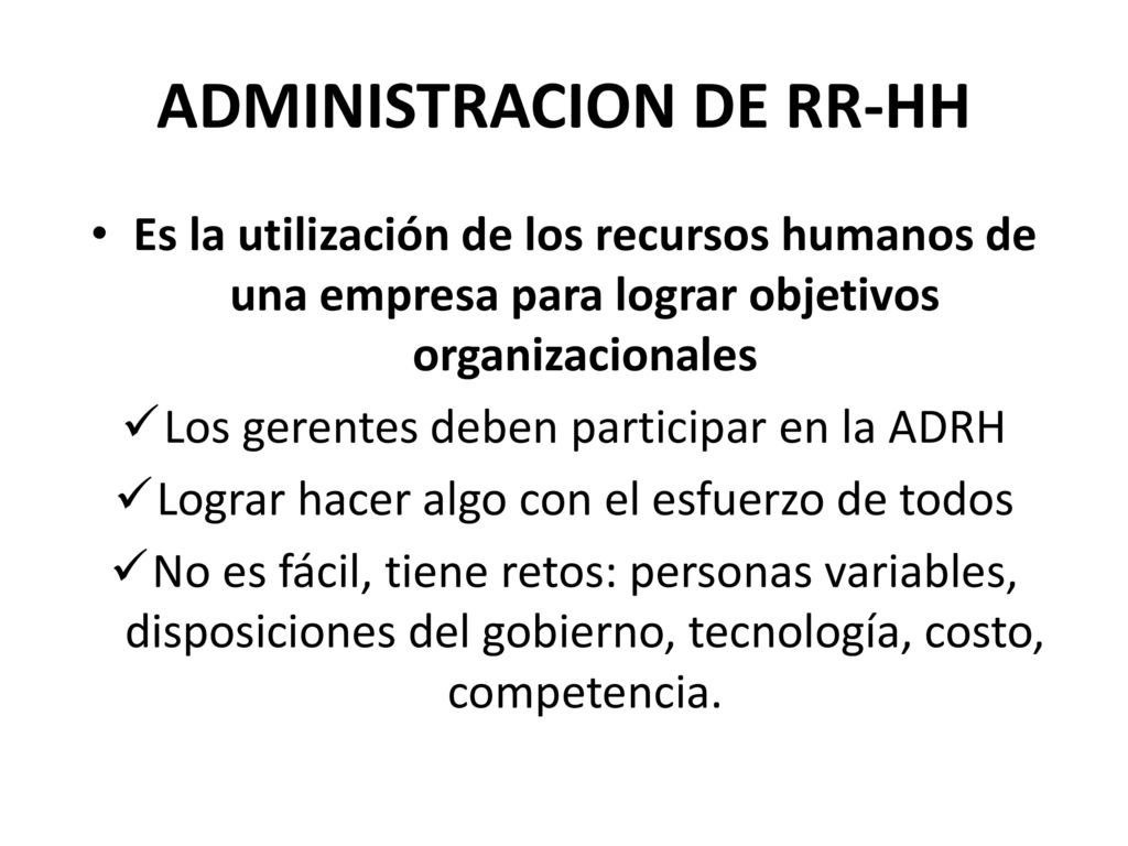 ADMINISTRACION DE RR-HH