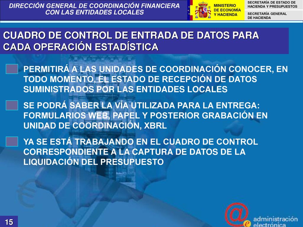 CUADRO DE CONTROL DE ENTRADA DE DATOS PARA CADA OPERACIÓN ESTADÍSTICA