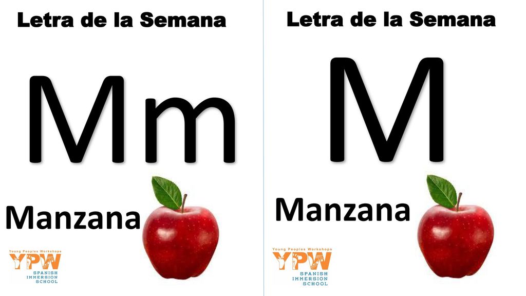 Letra de la Semana Letra de la Semana M Mm Manzana Manzana