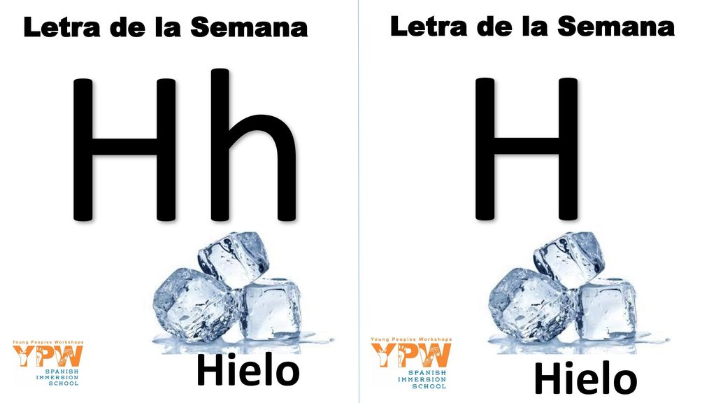 Letra de la Semana Hh Letra de la Semana H Hielo Hielo