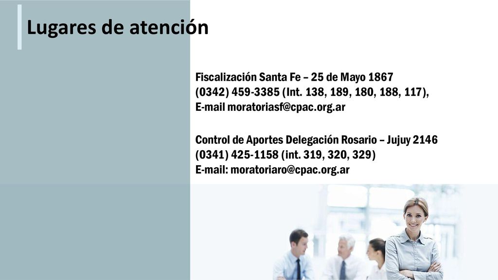 Atención Lugares de atención Fiscalización Santa Fe – 25 de Mayo 1867