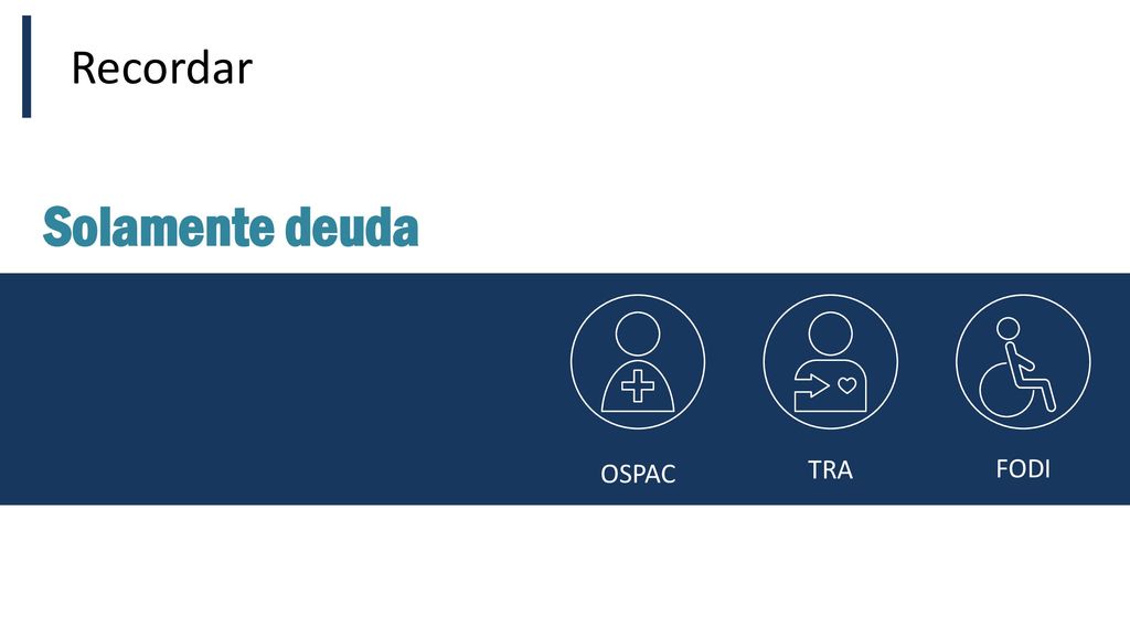 Recordar Recordar Solamente deuda OSPAC TRA FODI