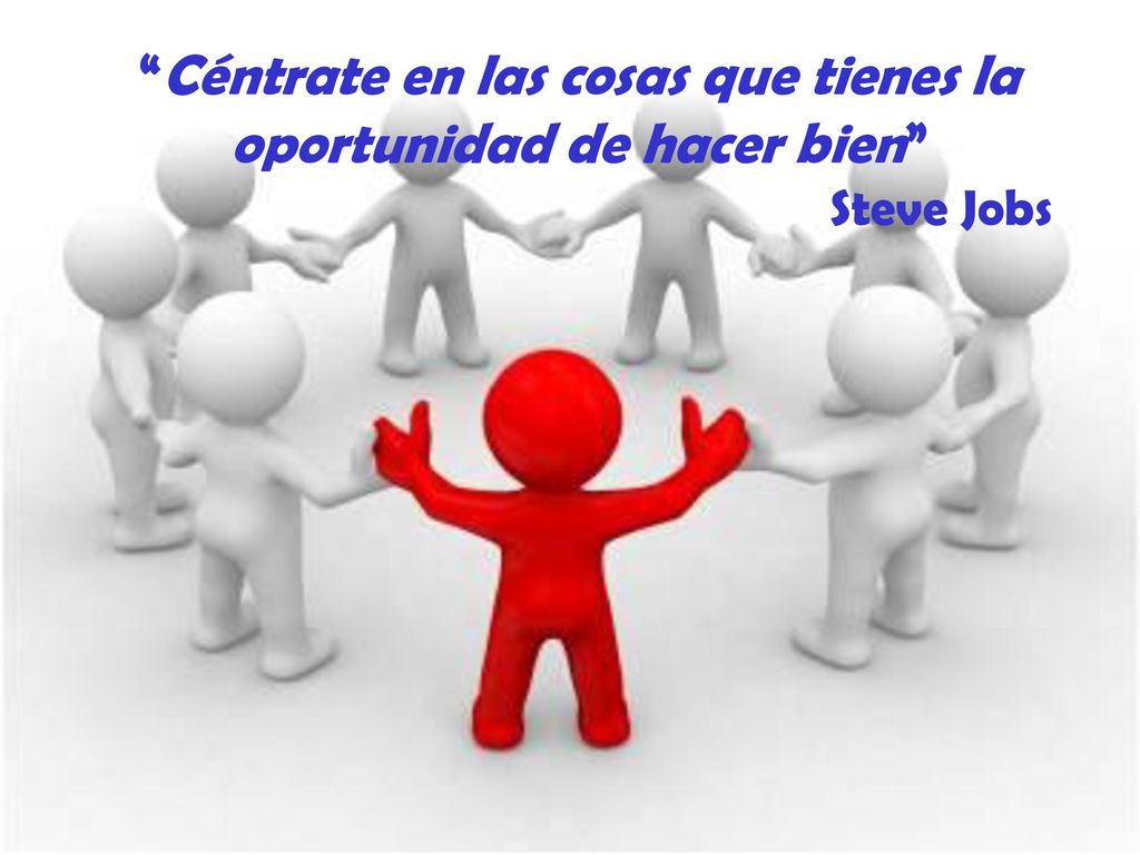 Céntrate en las cosas que tienes la oportunidad de hacer bien