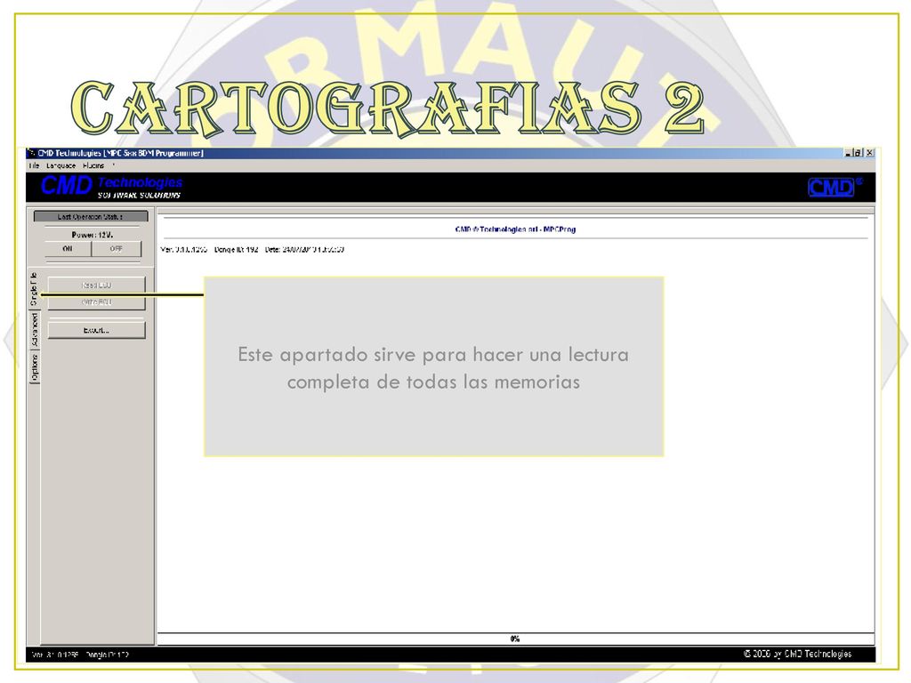 CARTOGRAFIAS 2 Este apartado sirve para hacer una lectura completa de todas las memorias