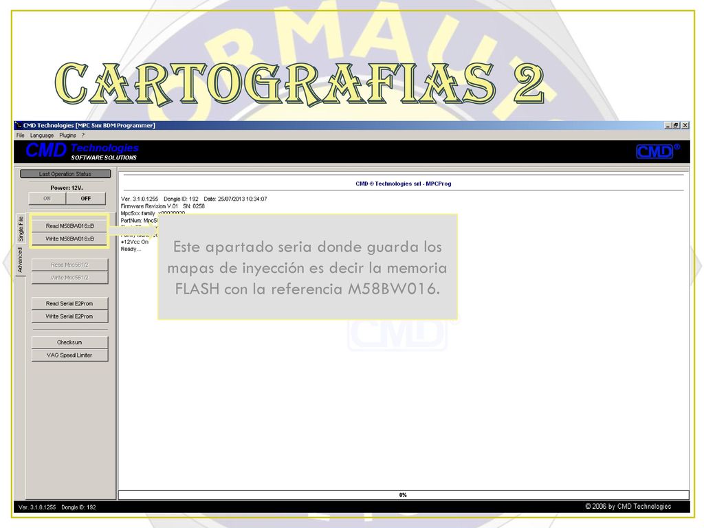 CARTOGRAFIAS 2 Este apartado seria donde guarda los mapas de inyección es decir la memoria FLASH con la referencia M58BW016.