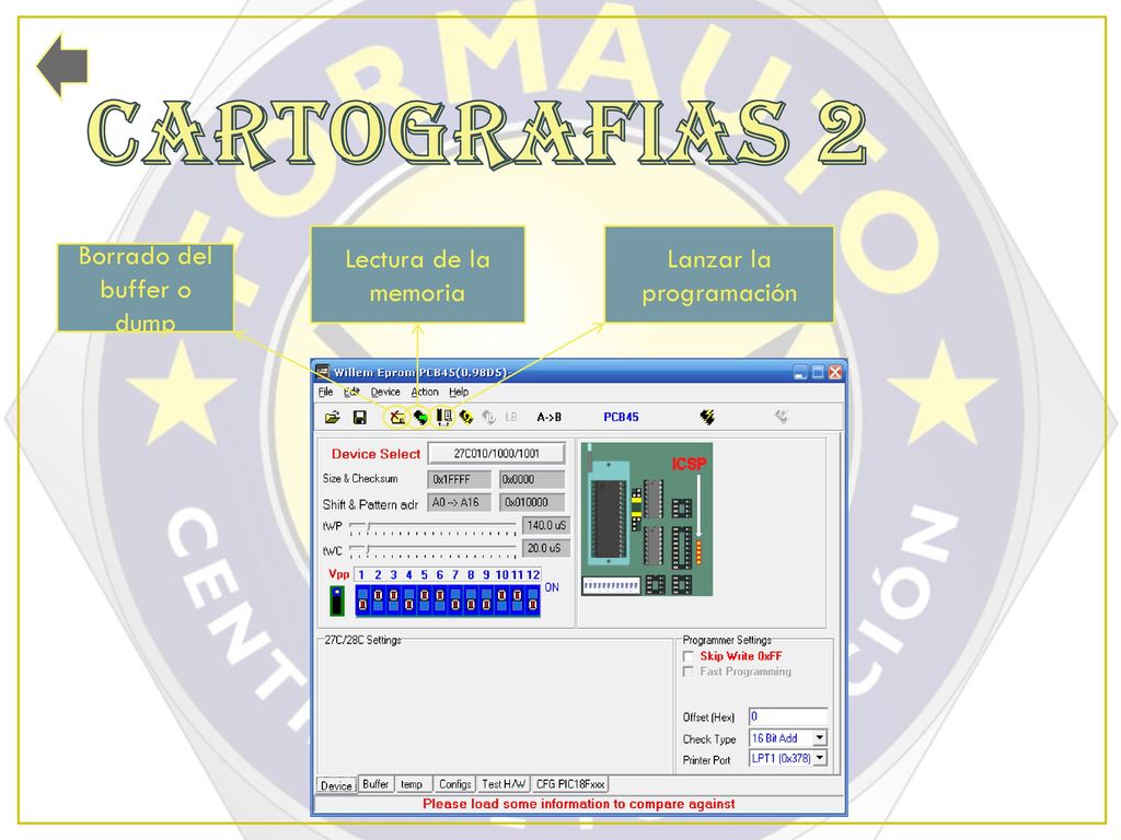 CARTOGRAFIAS 2 Lectura de la memoria Lanzar la programación