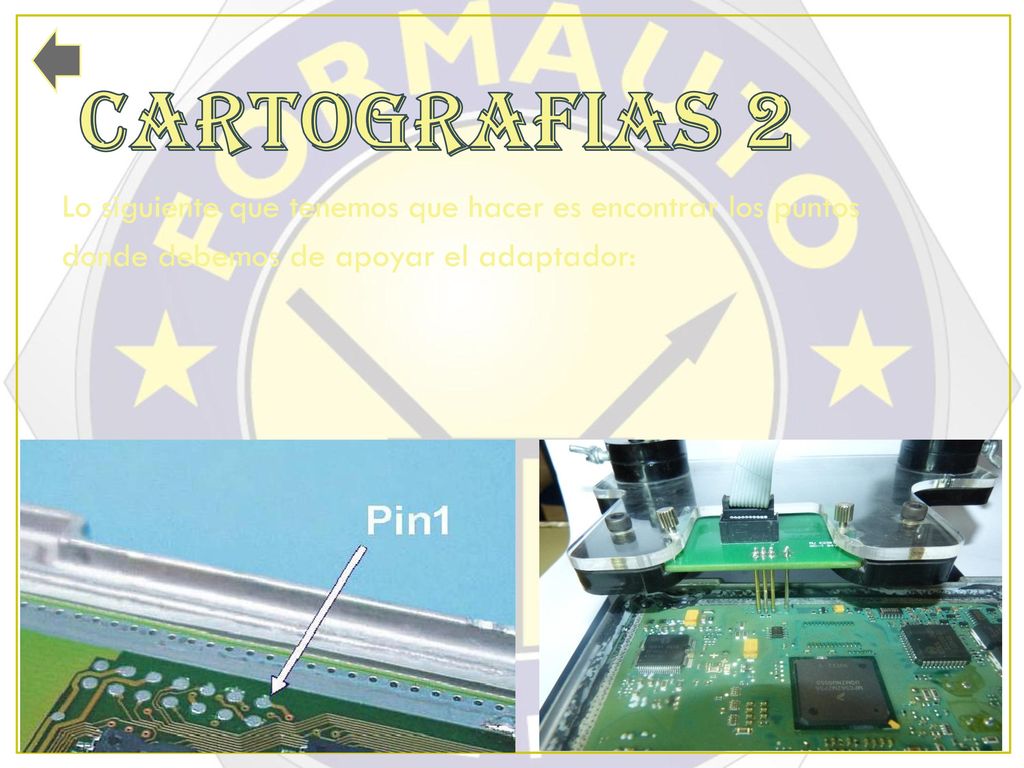 CARTOGRAFIAS 2 Lo siguiente que tenemos que hacer es encontrar los puntos donde debemos de apoyar el adaptador: