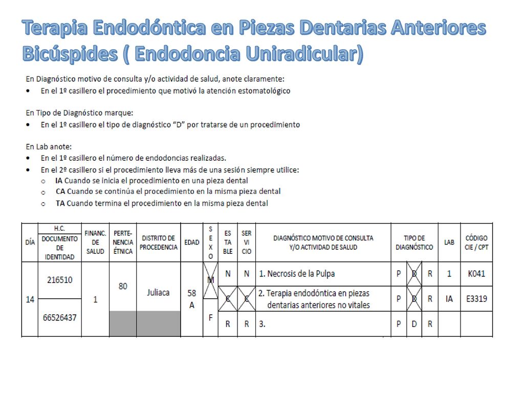 Terapia Endodóntica en Piezas Dentarias Anteriores Bicúspides ( Endodoncia Uniradicular)