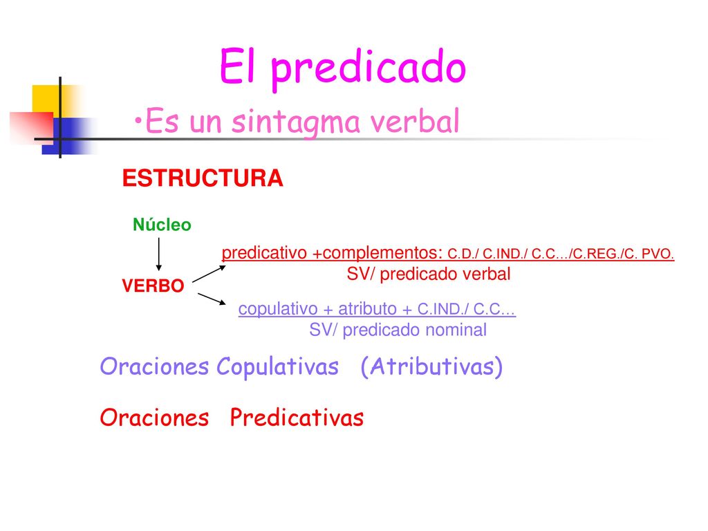 El predicado Es un sintagma verbal ESTRUCTURA