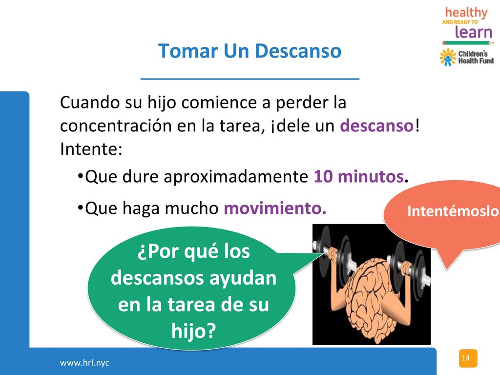 ¿Por qué los descansos ayudan en la tarea de su hijo