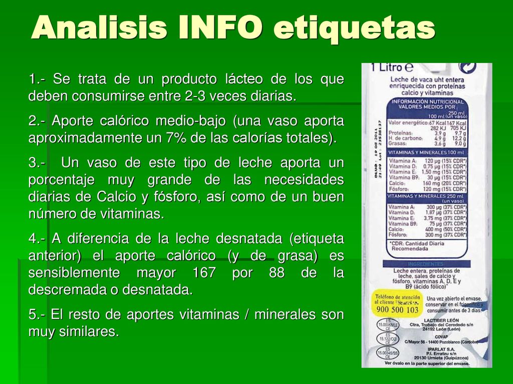 Analisis INFO etiquetas