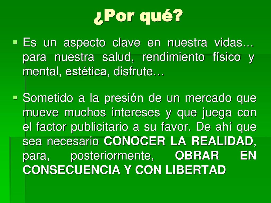 ¿Por qué Es un aspecto clave en nuestra vidas… para nuestra salud, rendimiento físico y mental, estética, disfrute…