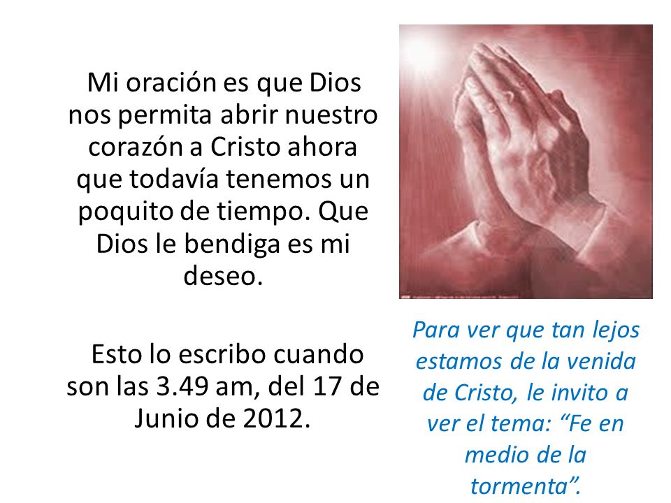 Esto lo escribo cuando son las 3.49 am, del 17 de Junio de 2012.