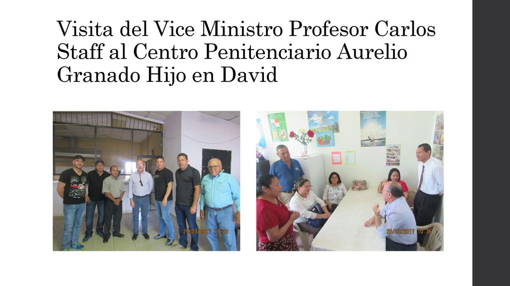 Visita del Vice Ministro Profesor Carlos Staff al Centro Penitenciario Aurelio Granado Hijo en David