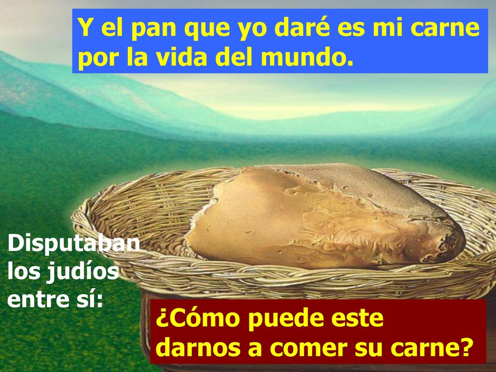 Y el pan que yo daré es mi carne por la vida del mundo.