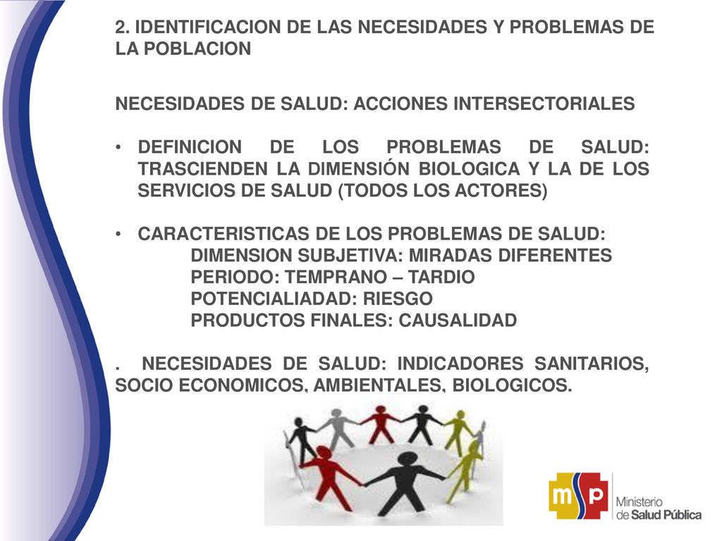 2. IDENTIFICACION DE LAS NECESIDADES Y PROBLEMAS DE LA POBLACION