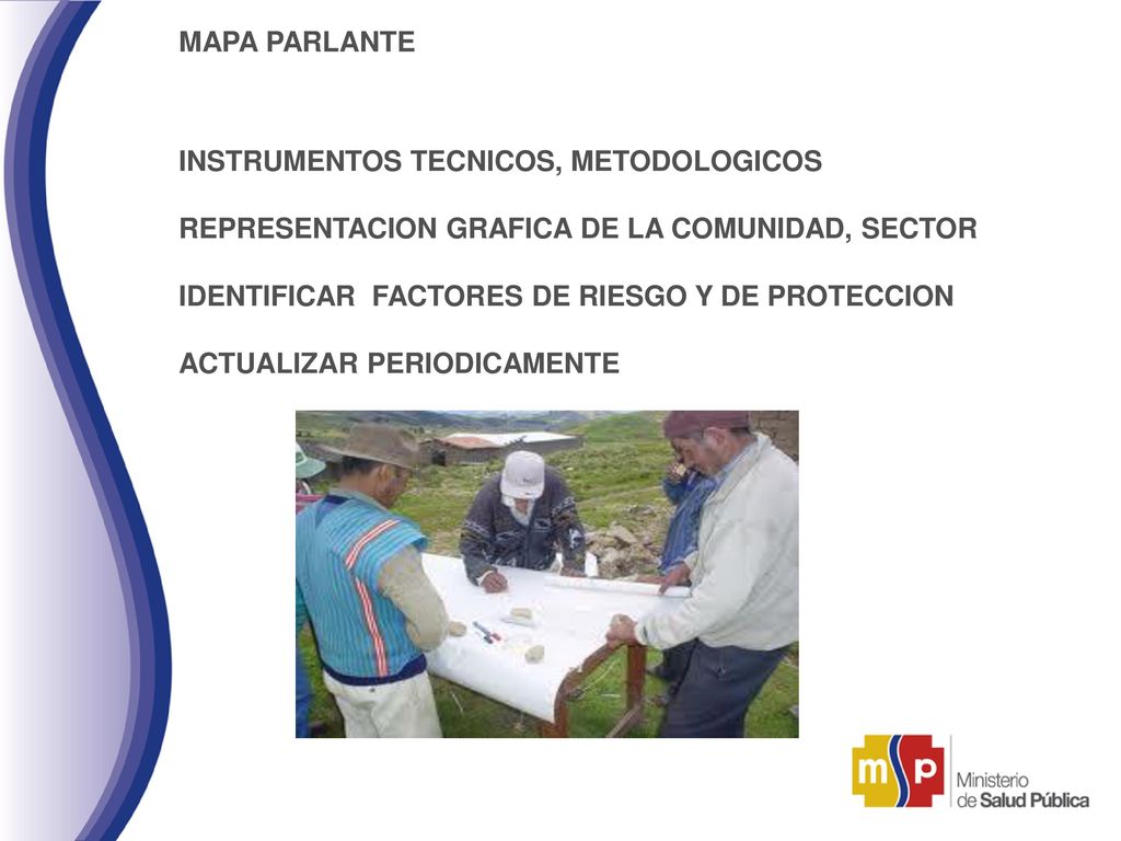 MAPA PARLANTE INSTRUMENTOS TECNICOS, METODOLOGICOS. REPRESENTACION GRAFICA DE LA COMUNIDAD, SECTOR.