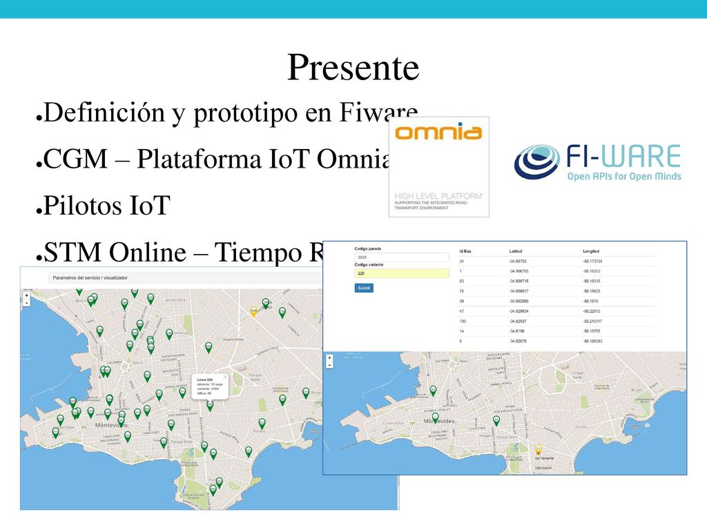 Presente Definición y prototipo en Fiware CGM – Plataforma IoT Omnia