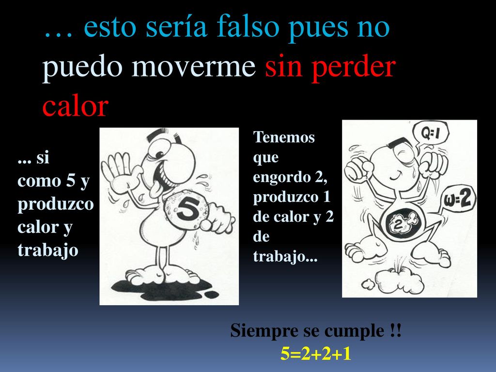 … esto sería falso pues no puedo moverme sin perder calor