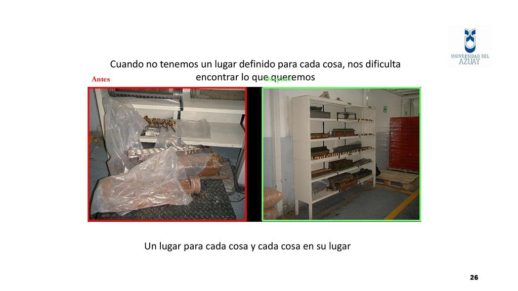 Un lugar para cada cosa y cada cosa en su lugar