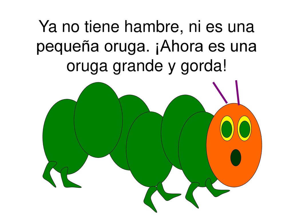 Ya no tiene hambre, ni es una pequeña oruga