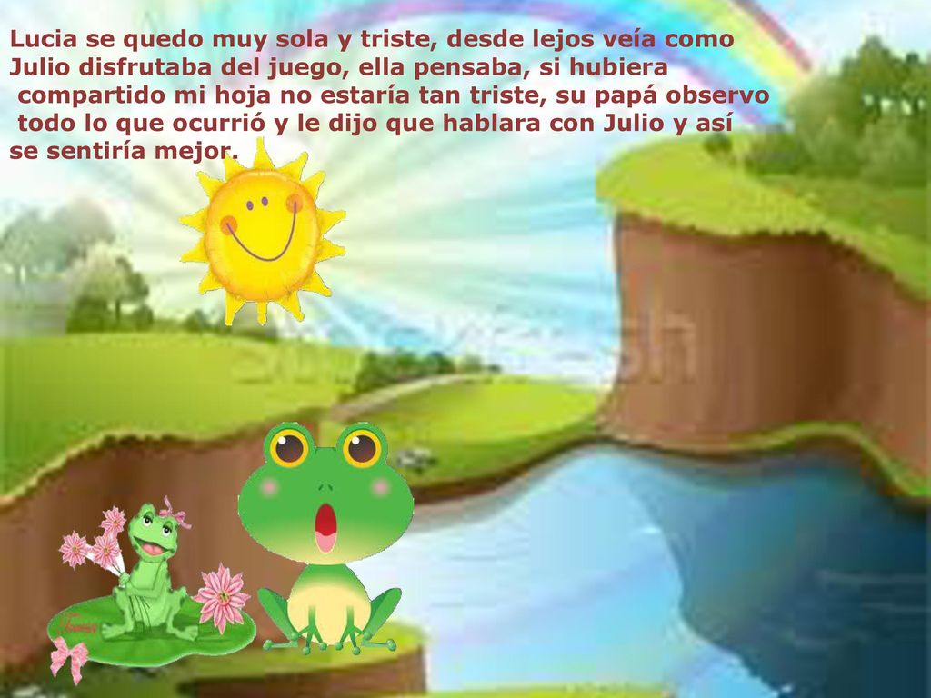 Lucia se quedo muy sola y triste, desde lejos veía como