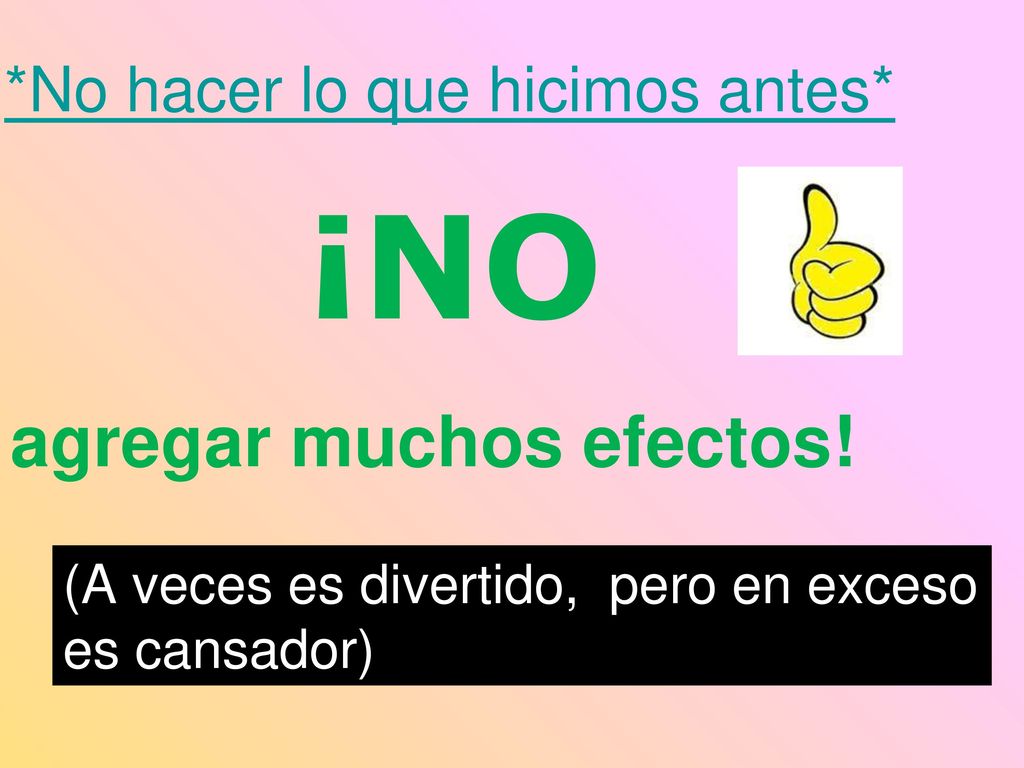 No es agradable tener que leer demasiadas palabras en una