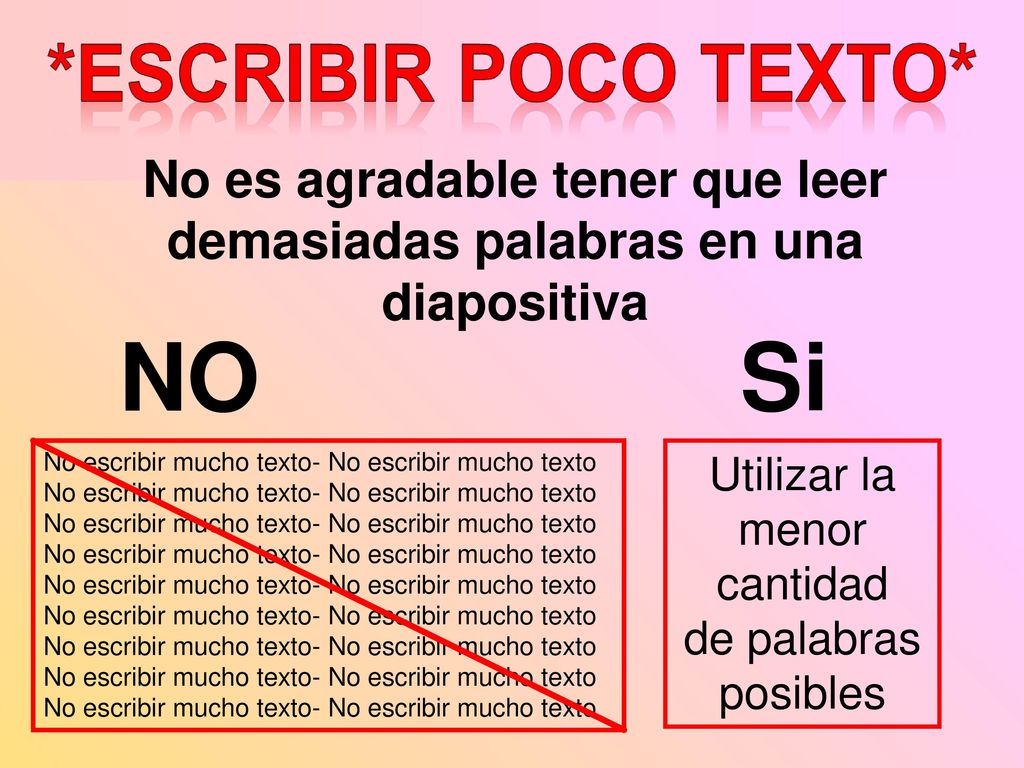 *Usar texto oscuro y fondo claro o a la inversa*