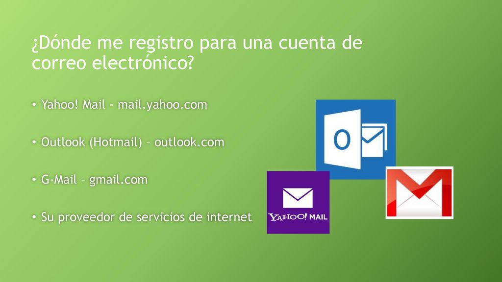 ¿Dónde me registro para una cuenta de correo electrónico