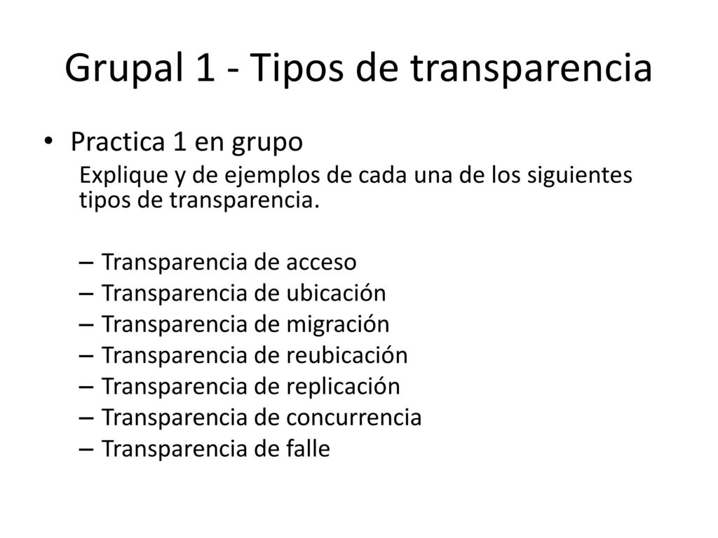 Grupal 1 - Tipos de transparencia