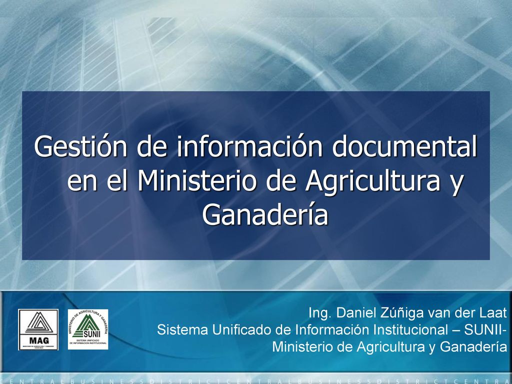 Gestión de información documental en el Ministerio de Agricultura y Ganadería