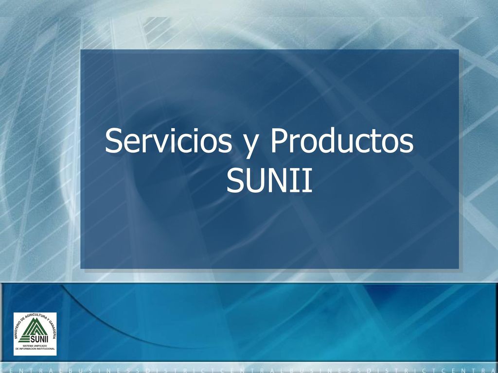 Servicios y Productos SUNII