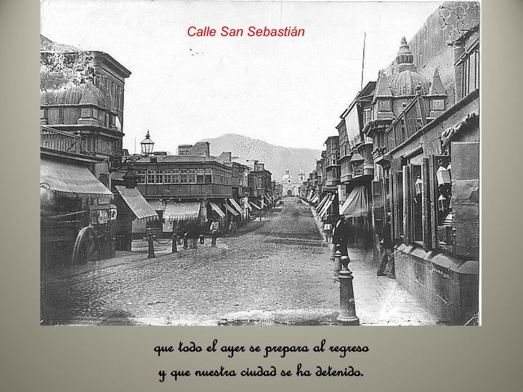Calle San Sebastián que todo el ayer se prepara al regreso y que nuestra ciudad se ha detenido.