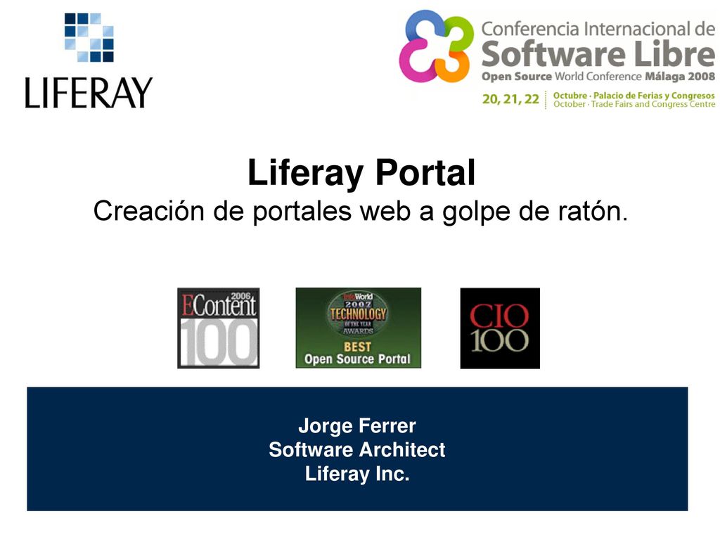 Liferay Portal Creación de portales web a golpe de ratón.
