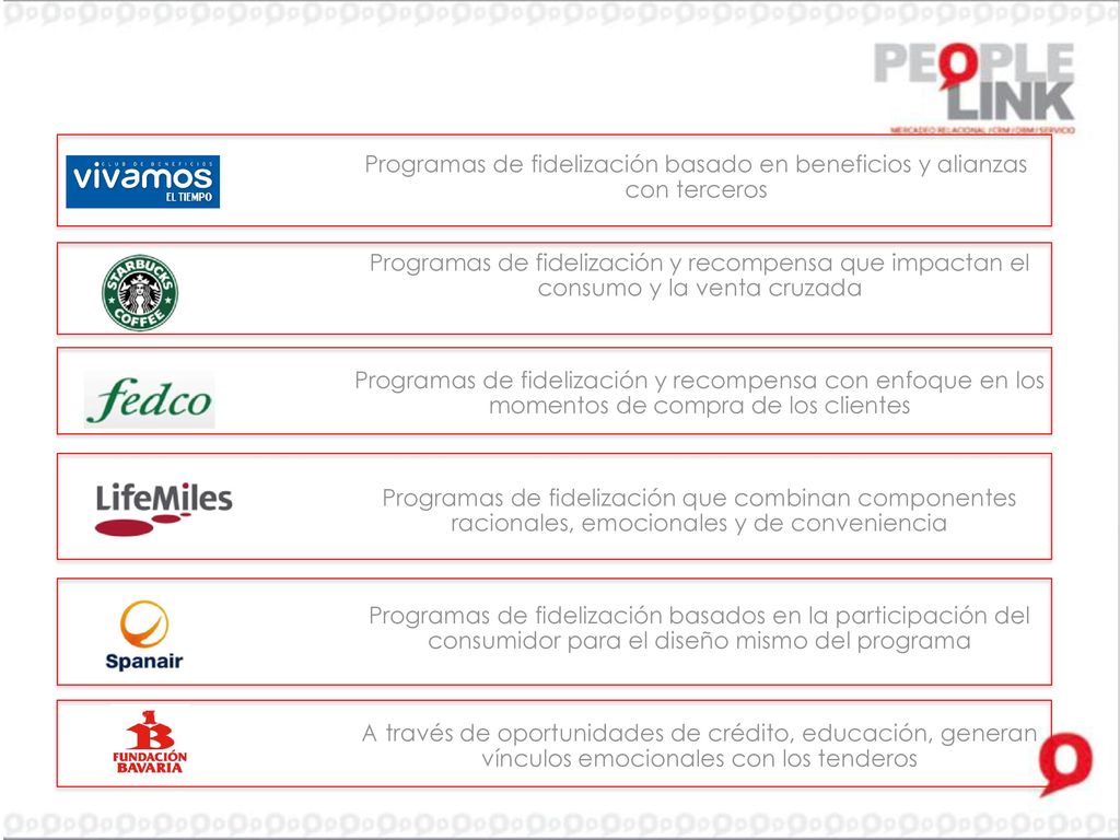 Programas de fidelización basado en beneficios y alianzas con terceros