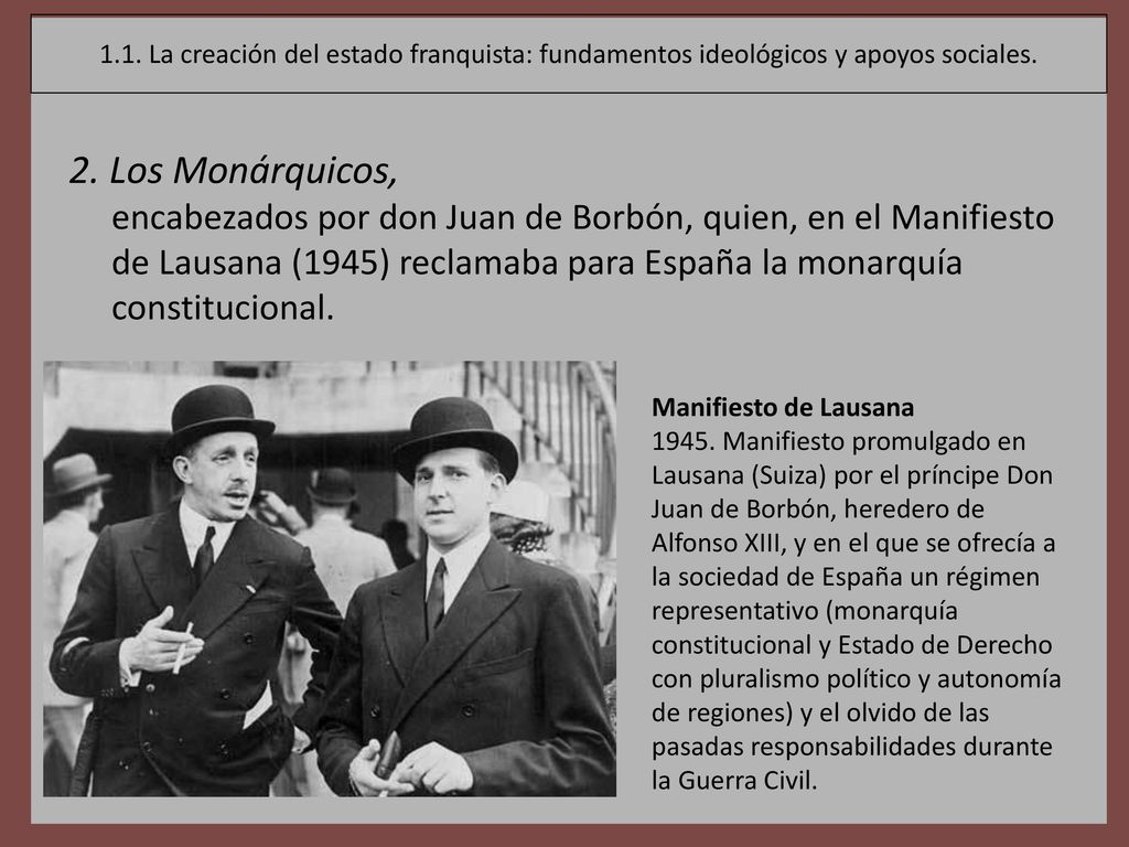 1.1. La creación del estado franquista: fundamentos ideológicos y apoyos sociales.