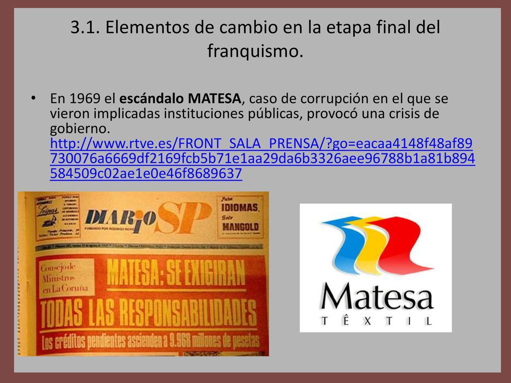 3.1. Elementos de cambio en la etapa final del franquismo.