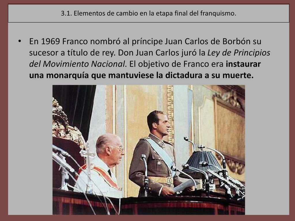 3.1. Elementos de cambio en la etapa final del franquismo.