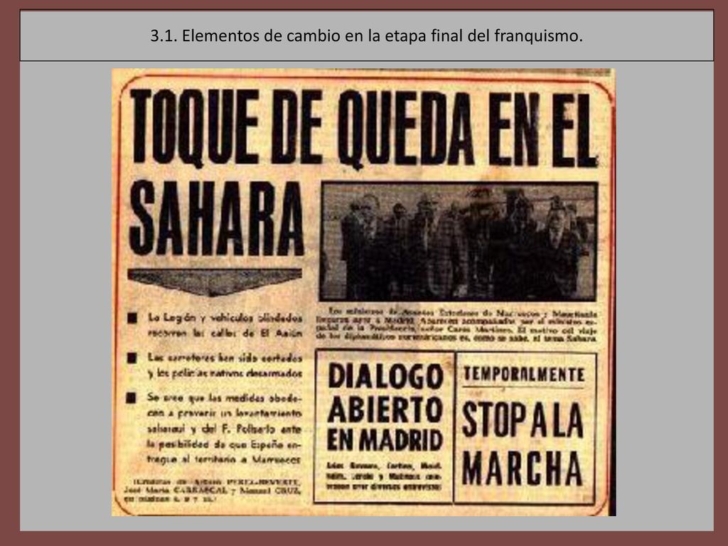 3.1. Elementos de cambio en la etapa final del franquismo.