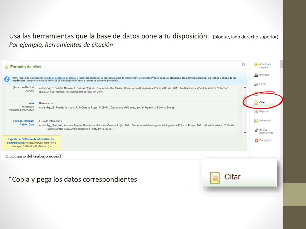 Usa las herramientas que la base de datos pone a tu disposición