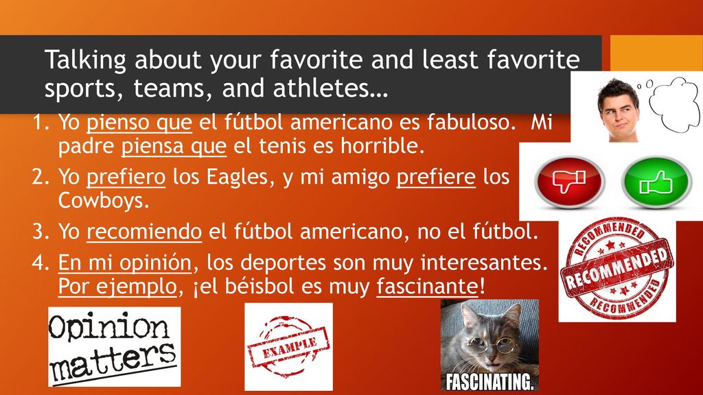 Talking about your favorite and least favorite sports, teams, and athletes…