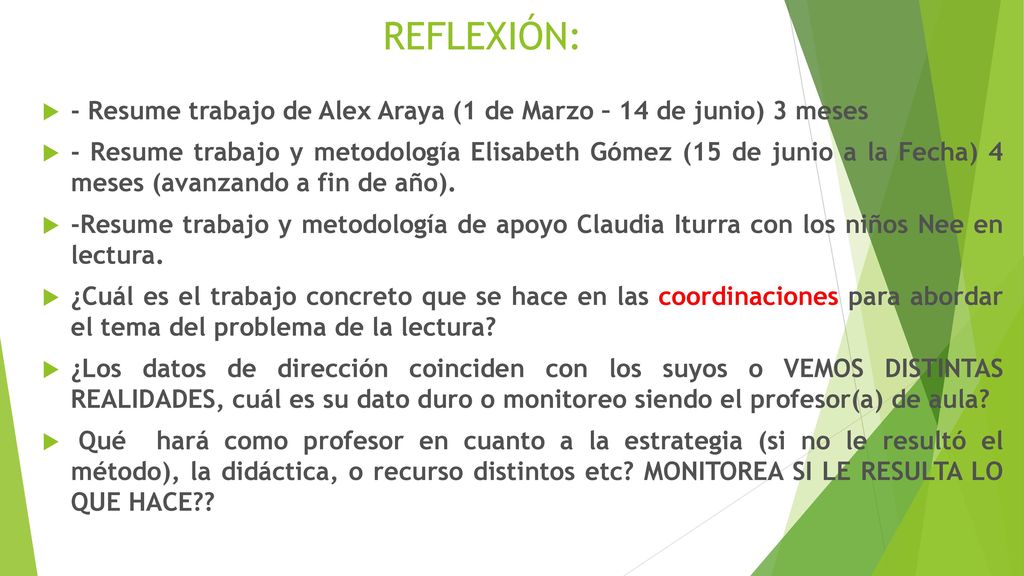 REFLEXIÓN: - Resume trabajo de Alex Araya (1 de Marzo – 14 de junio) 3 meses.