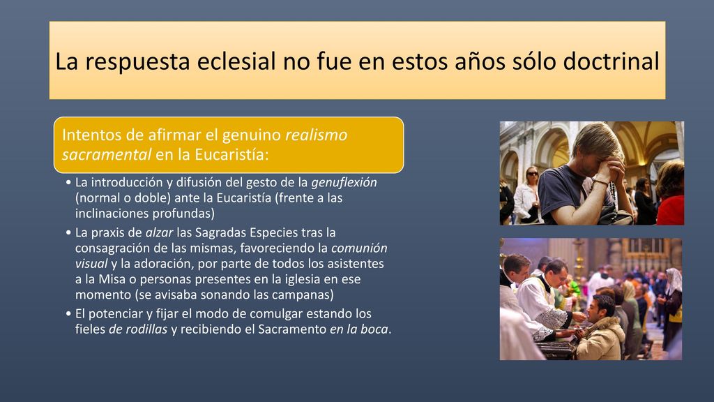 La respuesta eclesial no fue en estos años sólo doctrinal