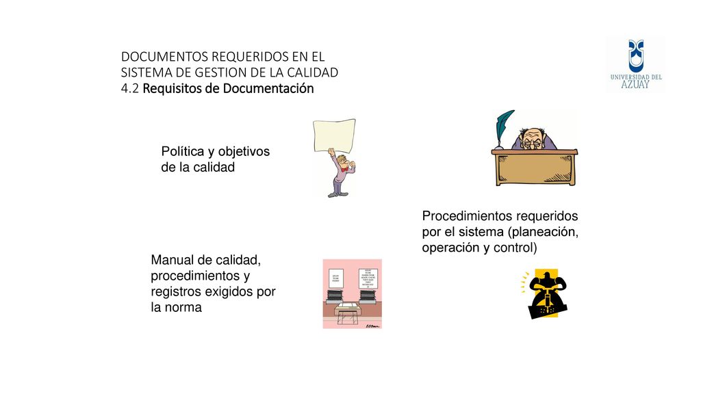 DOCUMENTOS REQUERIDOS EN EL SISTEMA DE GESTION DE LA CALIDAD 4