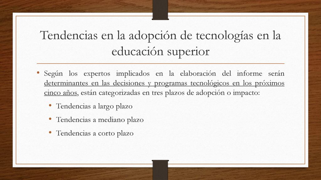 Tendencias en la adopción de tecnologías en la educación superior