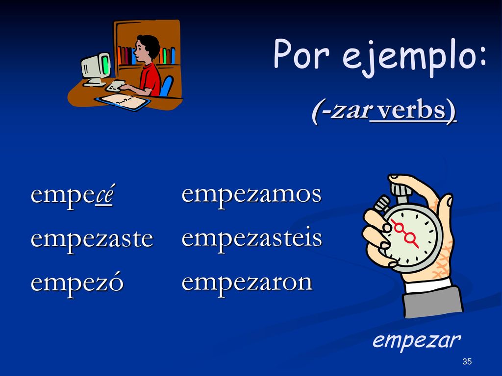 Por ejemplo: pagué pagaste pagó pagamos pagasteis pagaron (-gar verbs)