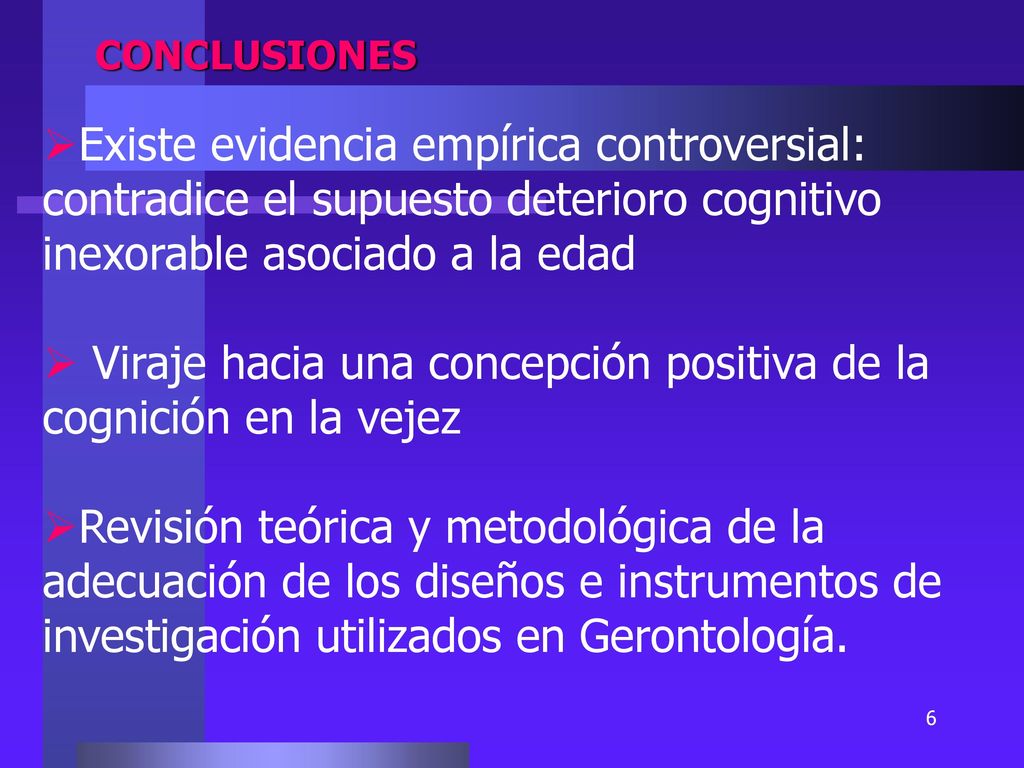 Viraje hacia una concepción positiva de la cognición en la vejez