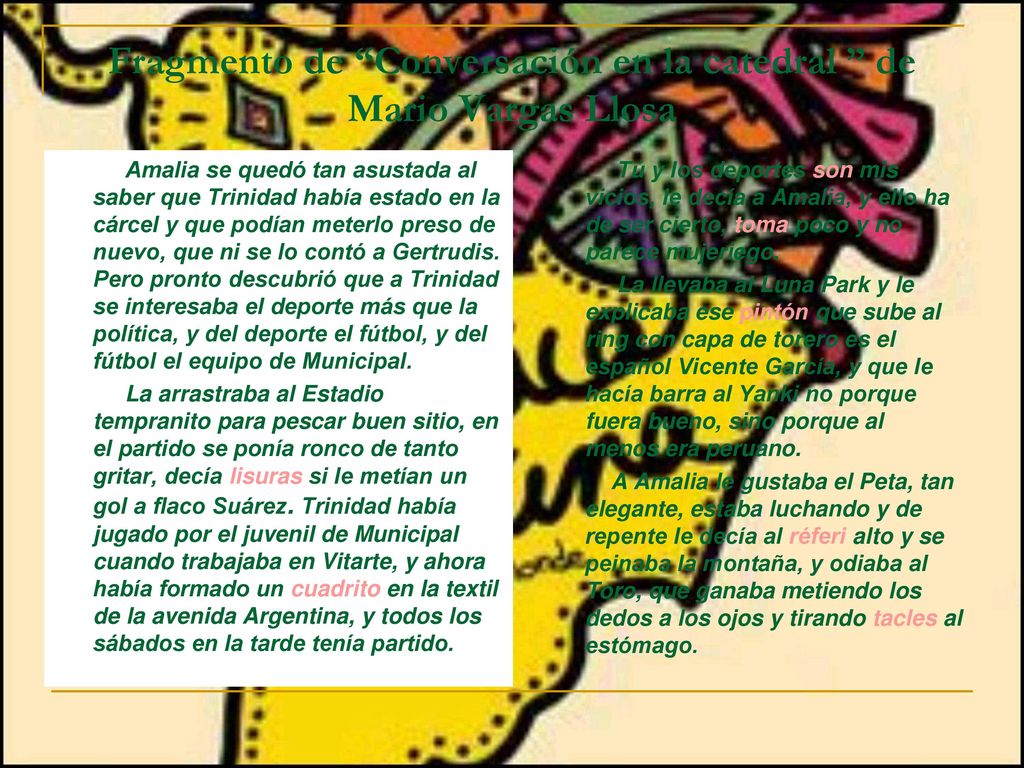 Fragmento de Conversación en la catedral de Mario Vargas Llosa