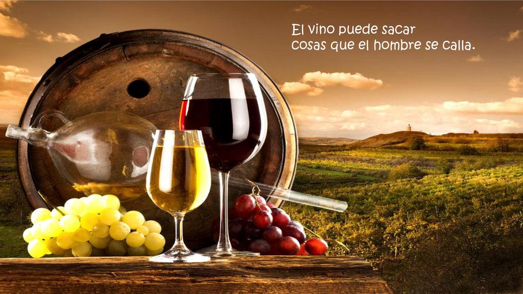 El vino puede sacar cosas que el hombre se calla.